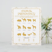 En-tête De Lettre Grossesse animale [Lignes dorées] (Debout devant)