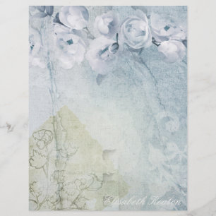 En-tête De Lettre Grunge bleu rose