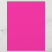 En-tête De Lettre Handwritten Script Vibrant Pink Letterhead (Dos)