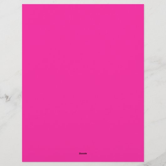 En-tête De Lettre Handwritten Script Vibrant Pink Letterhead (Dos)