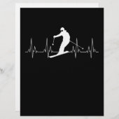 En-tête De Lettre Heartbeat Skiing Venin pour skis (Devant / Derrière)