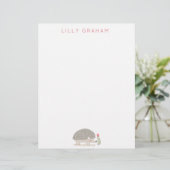 En-tête De Lettre Hérisson (Debout devant)