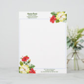 En-tête De Lettre Hibiscus Hawaiian Tropical Floral (Debout devant)