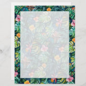 En-tête De Lettre Hibiscus Monstera Jungle (Devant / Derrière)