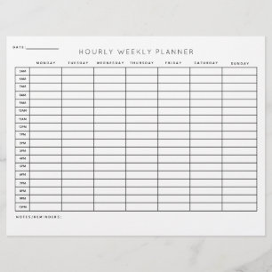 En-tête De Lettre Horaire Hebdomadaire Planificateur Horaire Feuille