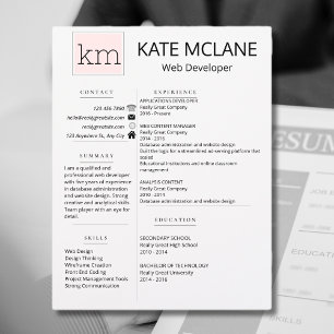 En-tête De Lettre Icônes sociales rose fille Reprendre le Modèle