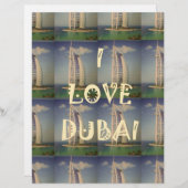 En-tête De Lettre Iconic Dubai : "I Love Dubai" Vector Graphisme (Devant / Derrière)