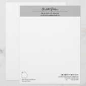 En-tête De Lettre Immobilier moderne (Devant / Derrière)