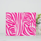 En-tête De Lettre Impression zèbre rose (Debout devant)