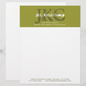 En-tête de lettre initial de logo d'affaires du (Devant / Derrière)