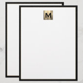 En-tête de lettre initiale du monogramme métalliqu (Devant / Derrière)