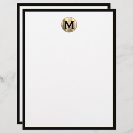 En-tête de lettre initiale Monogramme de luxe pers (Devant / Derrière)