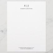 En-tête De Lettre Initiales simples de deux monogrammes modernes (Devant)