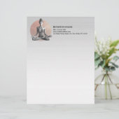 En-tête De Lettre Instructeur de méditation Yoga Reiki Master Lotus  (Debout devant)