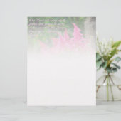 En-tête De Lettre Isaïe 61:11 Inspiration florale rose (Debout devant)