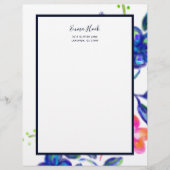 En-tête De Lettre Jardin fleuri (Devant)