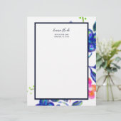 En-tête De Lettre Jardin fleuri (Debout devant)