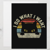 En-tête De Lettre Je Fais Ce Que Je Veux Chat (Devant / Derrière)