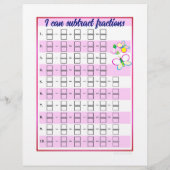 En-tête De Lettre Je peux ajouter et soustraire des Modèles de fract (Dos)