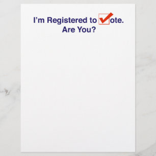 En-tête De Lettre Je suis inscrit au vote 2024