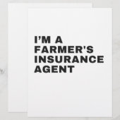 EN-TÊTE DE LETTRE JE SUIS UN AGENT D'ASSURANCE AGRICOLE (Devant / Derrière)