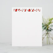 En-tête De Lettre Je T'Aime (Debout devant)