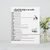 EN-TÊTE DE LETTRE JEU D'APPARIEMENT D'ANIMAUX BÉBÉS ET MAMANS (Debout devant)