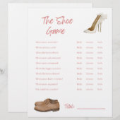 En-tête De Lettre Jeu de chaussures - Jeu de Fête des mariées (Devant / Derrière)