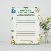 En-tête De Lettre Jeu de mémoire de l'objet bébé [Thème animal] (Debout devant)