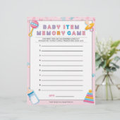 En-tête De Lettre Jeu de mémoire pour bébé [Bébé Basiques rose] (Debout devant)