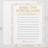 En-tête De Lettre Jeu de mémoire pour bébé [Lignes dorées] (Devant / Derrière)