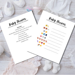En-tête De Lettre Jeu d'emoji pour Baby Shower