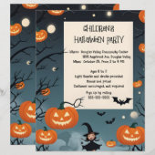 En-tête De Lettre Jolie invitation Halloween pour la fête des enfant (Devant / Derrière)