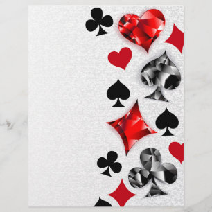 En-tête De Lettre Joueur de poker Joueur de cartes de jouer costumes