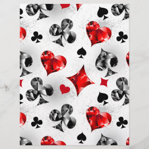 En-tête De Lettre Joueur de poker Joueur de cartes de jouer costumes