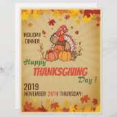 En-tête De Lettre Jour de l'Action de grâce (Devant / Derrière)