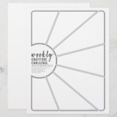 En-tête De Lettre Journal de reconnaissance hebdomadaire Défi Sunshi (Devant / Derrière)