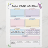 En-tête De Lettre Journal quotidien des aliments (Devant / Derrière)