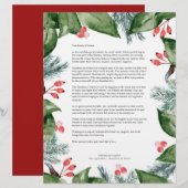 En-tête De Lettre Joyeux Noël Modèle (Devant / Derrière)