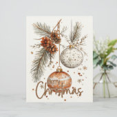 En-tête De Lettre Joyeux Noël Rustique Salutation (Debout devant)