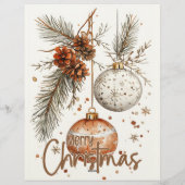 En-tête De Lettre Joyeux Noël Rustique Salutation (Dos)