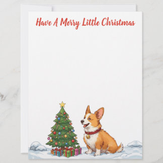 En-tête De Lettre Joyeux petit Noël - Corgi