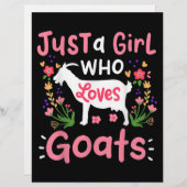 En-tête De Lettre Juste une fille qui aime les chèvres (Devant / Derrière)