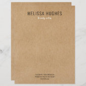 En-tête De Lettre Kraft rustique simple et moderne (Devant / Derrière)
