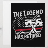 En-tête De Lettre La Légende A Retraité Le Pompier Retraité (Devant / Derrière)