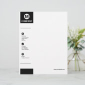 En-tête De Lettre Large Marge - Noir (Debout devant)