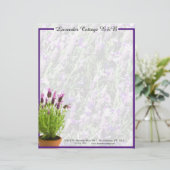 En-tête De Lettre Lavande espagnole (Debout devant)