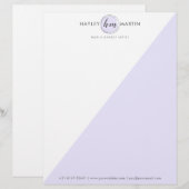 En-tête De Lettre Lavender Elegant Professional (Devant / Derrière)