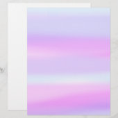 En-tête De Lettre Laver Aquarelle Magenta bleu clair (Devant / Derrière)