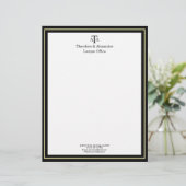 En-tête De Lettre Lawyer Office Black Modern (Debout devant)